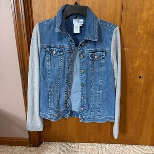 OSO Casuals Denim Jacket with Heather Gray Hood